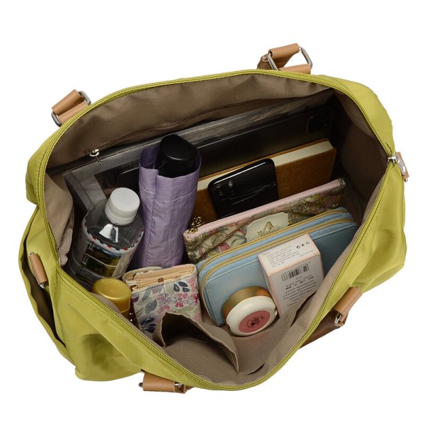 画像5: 落ち着いたカラーが魅力の大容量キャリーオン２ＷＡＹボストンバッグ/ライトキャメル (5)