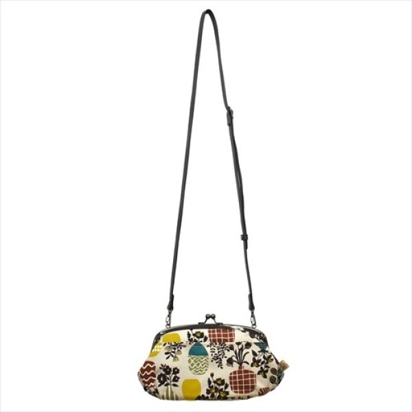 画像3: おしゃれなフラワーVASEがま口2WAY ショルダーバッグ/グリーン (3)