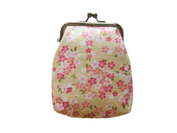 画像1: 和柄が可愛い縦型がま口財布（３色有） (1)
