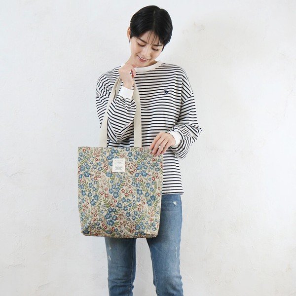 画像13: レディース彩り美ジャガードA４トートバッグ（４色有） (13)