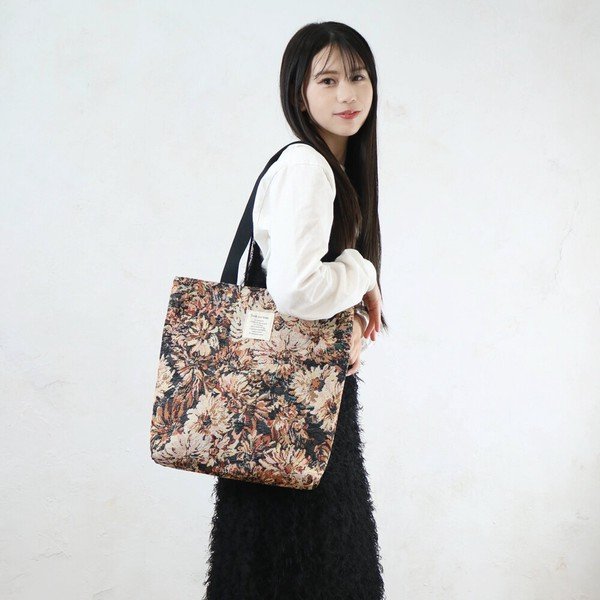 画像12: レディース彩り美ジャガードA４トートバッグ（４色有） (12)