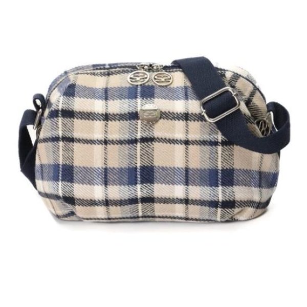 画像3: サボイ(SAVOY)おしゃれなチェック柄ショルダーバッグ (3)