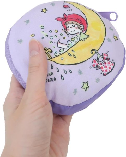 画像9: 水森亜土かわいい収納ポーチ付きリバーシブルショッピングエコバッグ（２色有） (9)