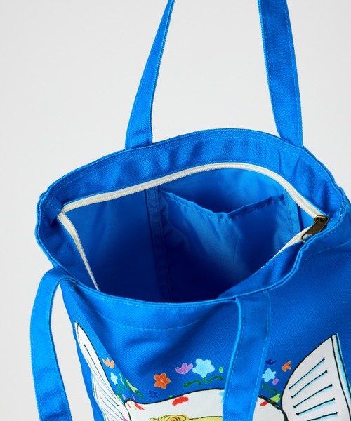 画像6: 水森亜土 レトロ かわいい天ファスナートート バッグ（２色有） (6)