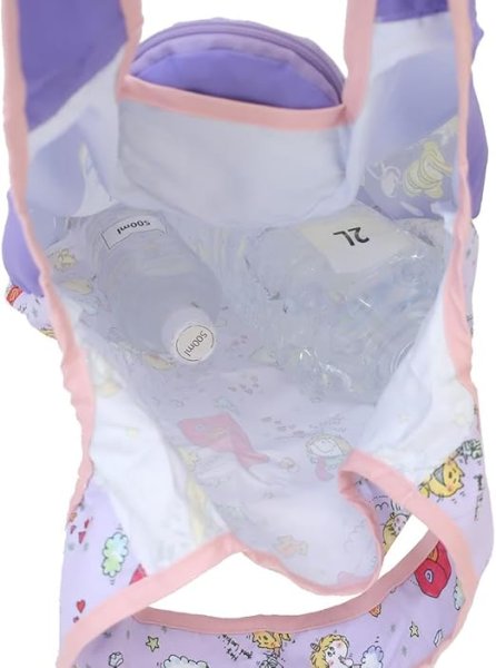 画像8: 水森亜土かわいい収納ポーチ付きリバーシブルショッピングエコバッグ（２色有） (8)