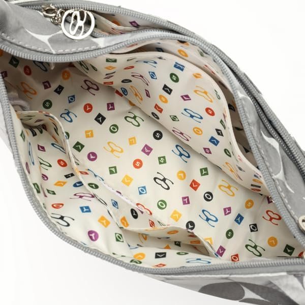 画像3: サボイ(SAVOY)全面にバルーン柄をプリントしたショルダーバッグ/ホワイトグレー (3)