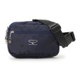 画像2: サボイ(SAVOY)バルーン柄ナイロン系素材の３室式ウェストバッグ/ネイビー (2)