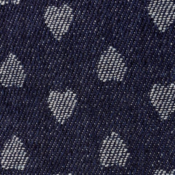 画像4: サボイ(SAVOY)クマのビジューハート柄がかわいいデニム系素材のショルダーバッグ/ネイビー (4)