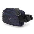 画像1: サボイ(SAVOY)バルーン柄ナイロン系素材の３室式ウェストバッグ/ネイビー (1)