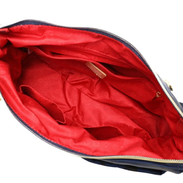 画像4: サボイSAVOYバルーン柄シンプルデザインナイロン系素材のショルダーバッグ／ネイビー (4)