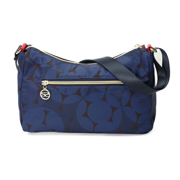 画像3: サボイSAVOYバルーン柄シンプルデザインナイロン系素材のショルダーバッグ／ネイビー (3)