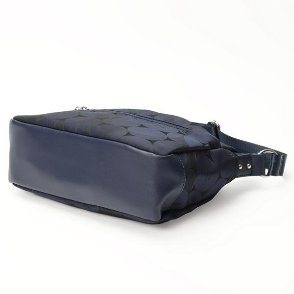 画像6: サボイ(SAVOY)バルーン柄７ポケットナイロン系素材のショルダーバッグ／ネイビー (6)