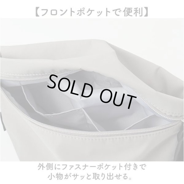 画像10: 軽量撥水抗菌防臭多機能ママカルフラットポーチ２WAYミニショルダーバッグ/ブラック (10)