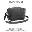 画像2: 軽量撥水抗菌防臭多機能ママカルフラットポーチ２WAYミニショルダーバッグ/ブラック (2)