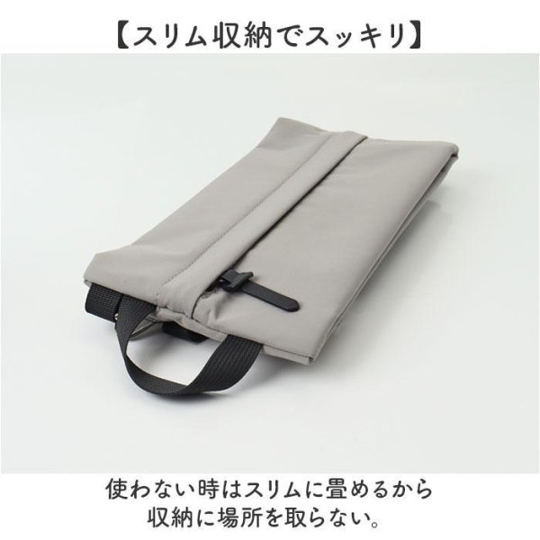 画像5: 軽量撥水抗菌防臭多機能ママカルフラットポーチ２WAYミニショルダーバッグ/ブラック (5)