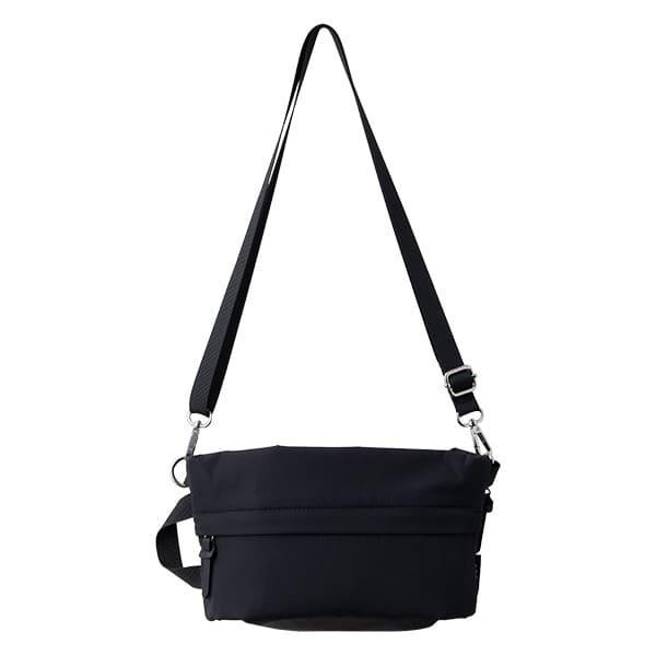 画像3: 軽量撥水抗菌防臭多機能ママカルフラットポーチ２WAYミニショルダーバッグ/ブラック (3)