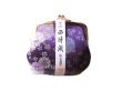 画像1: 西陣織 3.3寸がま口財布 職人手作り/紫（日本製） (1)