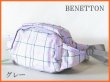 画像4: 【人気商品】【８％ｏｆｆ】BENETTON/ベネトンチェック柄ヒップバッグ(3色有) (4)