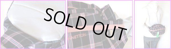 画像3: 【人気商品】BENETTON/ベネトンチェック柄ヒップバッグ(2色有) (3)