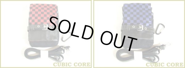 画像2: CUBIC COREチェッカー柄2WAYシザーバッグ(３色有)【メール便ok】 (2)