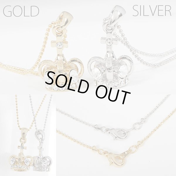 画像3: クラウンチャーム付ネックレス(2色有) (3)