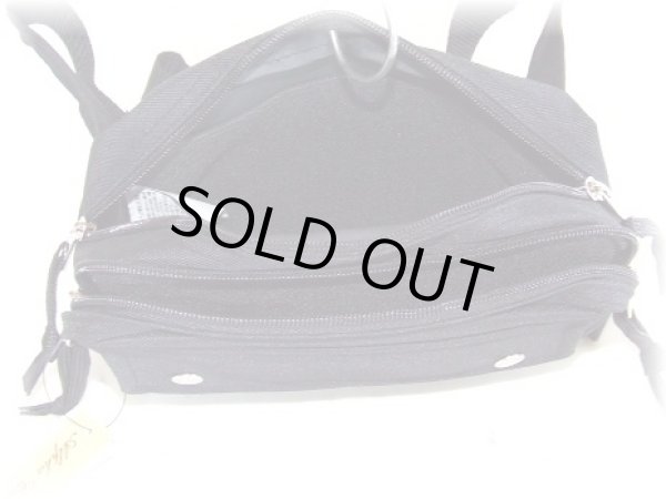 画像4: ビジネス、通勤におすすめ！シンプルなメンズウエストバッグ黒【メール便ok】 (4)