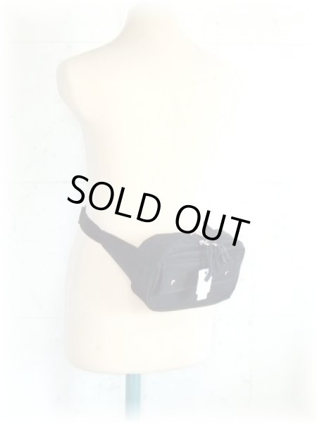 画像5: ビジネス、通勤におすすめ！シンプルなメンズウエストバッグ黒【メール便ok】 (5)