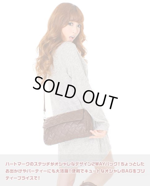 画像3: 【52%off】DIVABBRACCI/ハート柄2WAYバッグ(4色有) (3)