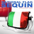 画像1: ＜訳あり・値下げ＞イタリア国旗柄スパンコールショルダーバッグ (1)