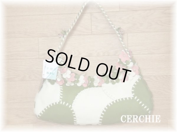 画像1: 【28%off】CERCHIEオール牛革パッチワークショルダー（2色有） (1)