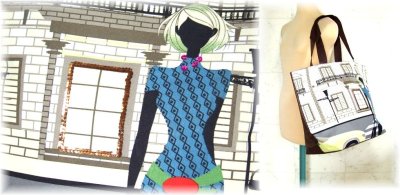 画像2: ポーチ付属スパンコール使い大型トート