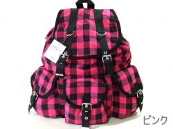 【新入荷】裏メッシュ定番チェック柄リュックサック