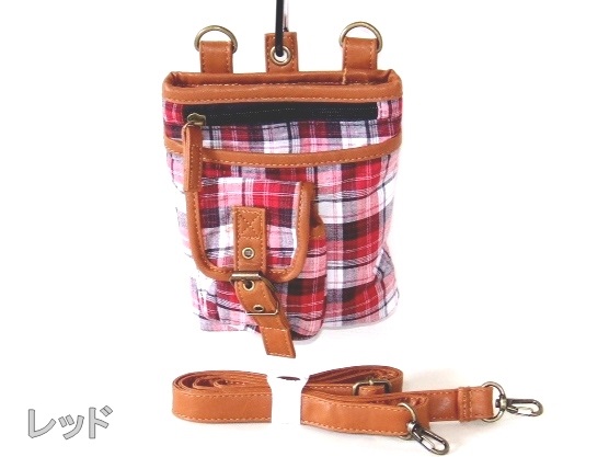 チェック柄3WAYシザーバッグ