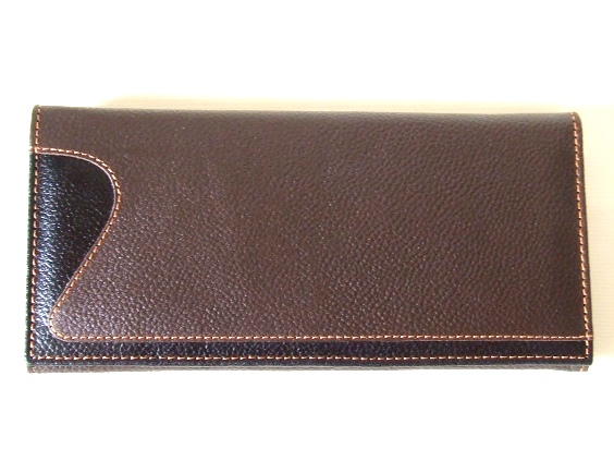 【新入荷】２枚重ね牛革長財布メンズ