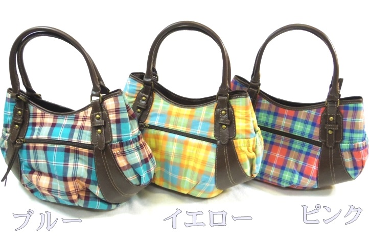 【新入荷】VISAGEキュートなチェック柄ハンドバッグ