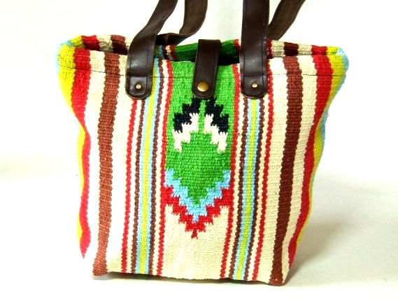 【新入荷】インドエスニックカラフルショルダートートバッグ