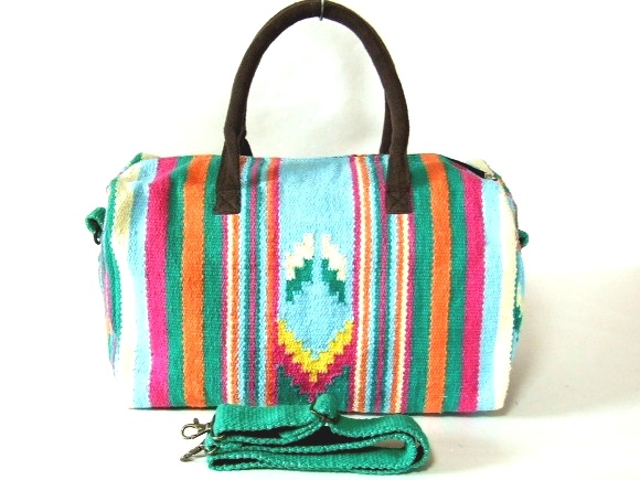 【新入荷】インドエスニックカラフル２ＷＡＹボストンバッグ