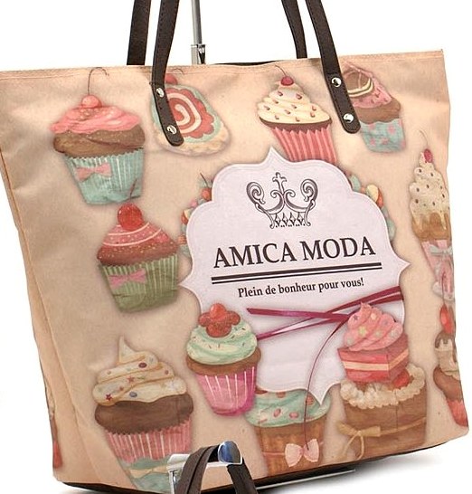 【新入荷】AMICAMODAグラフィカルプリントトートバッグ