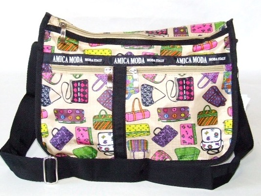 【新入荷】拡幅機能バッグプリントショルダーバッグ