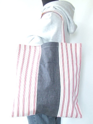 【新入荷】コットンストライプトートバッグ