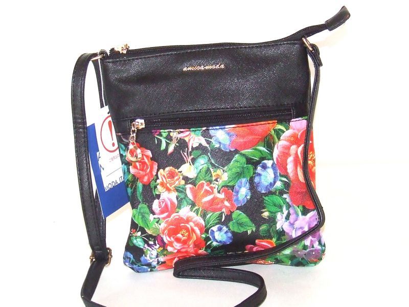 【新入荷】絵画風フラワープリントショルダーバッグ