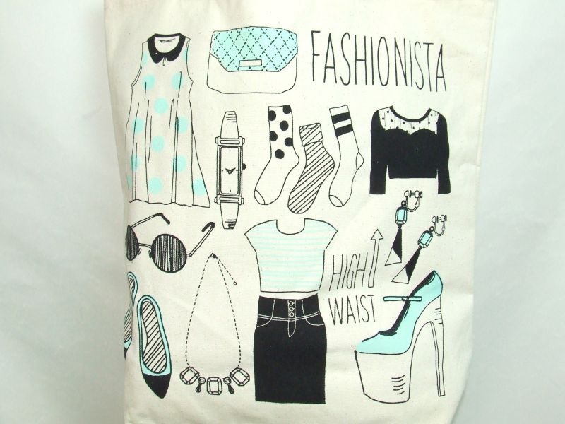 フェミニンなイラストがプリントされたキャンバストートバッグが入荷しました！