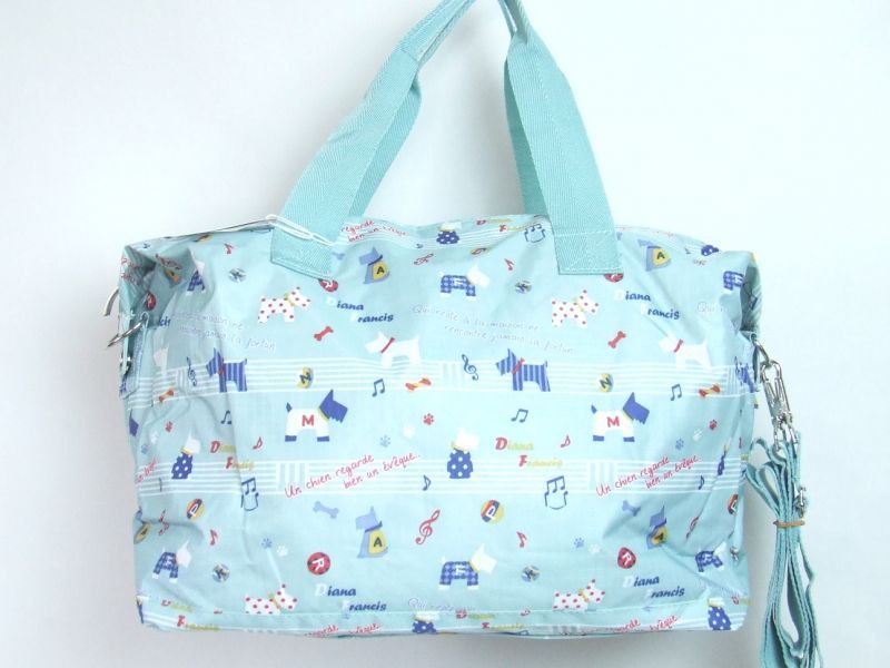 １〜２泊の旅行にちょうど良い！かわいい犬のイラストとミュージックモチーフの２ＷＡＹボストンバッグが入荷しました！