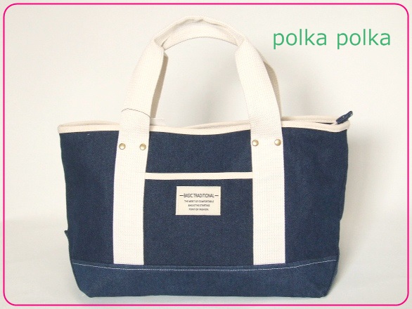 流行のデニム生地を使用した使い勝手の良いミドルサイズのトートバッグが入荷しました！