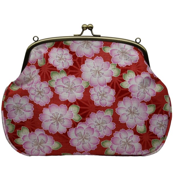 桜柄がきれいながま口2WAYショルダーバッグが入荷しました！