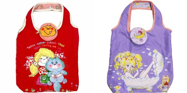 水森亜土かわいい収納ポーチ付きリバーシブルショッピングエコバッグが入荷しました！