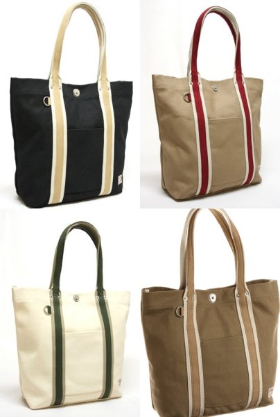 帆布工房キャンバス無地トートバッグ（黒、ベージュ）が再入荷しました