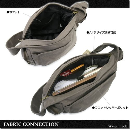 FABRIC CONNECTIONキャンバスショルダーバッグ（４色有）FPC-1902B