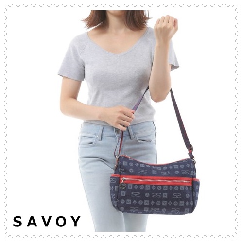 SAVOY サボイ SM19401101BK モノグラムデニム ショルダーバッグ